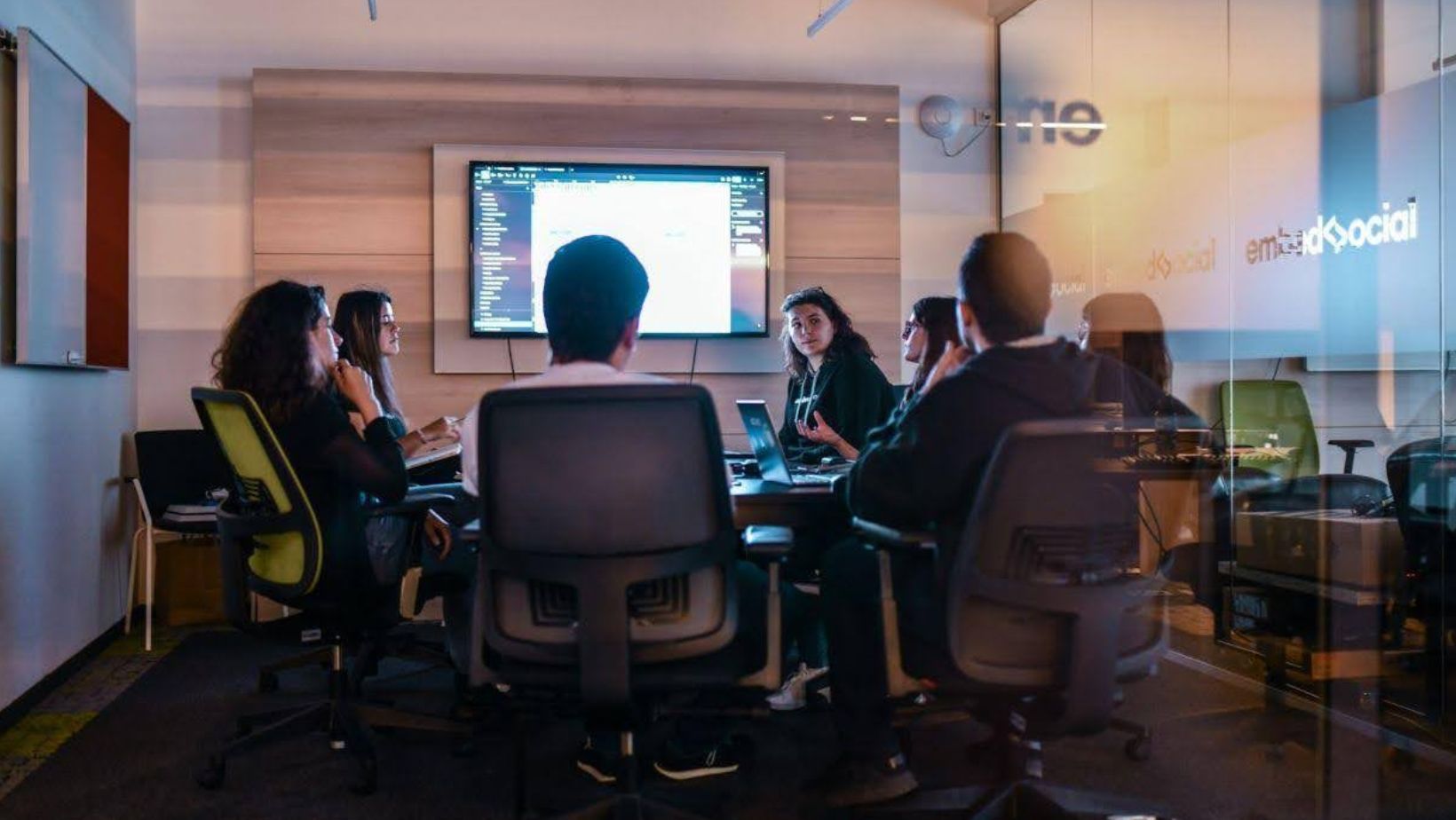Small team meetup inside a flexible workspace